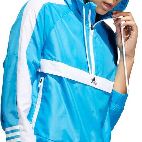 adidas Women's ID Wind Half Zip Cropped Jacket - Picture 2 of 6